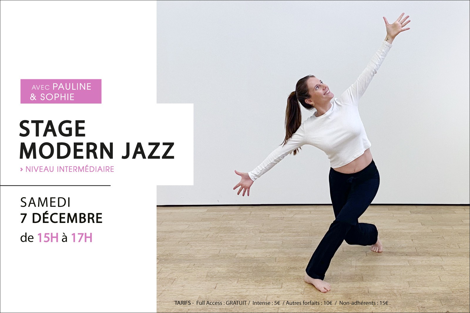 STAGE DE MODERN JAZZ avec Pauline et Sophie