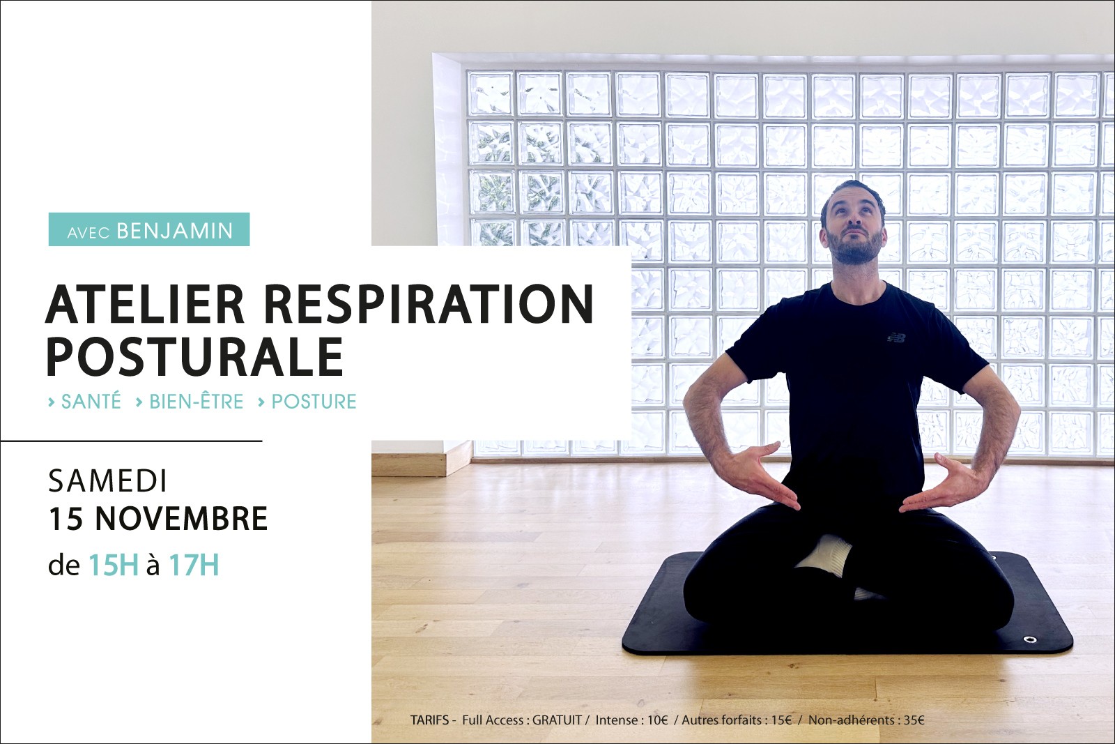 ATELIER RESPIRATION POSTURALE avec Benjamin Pallisé