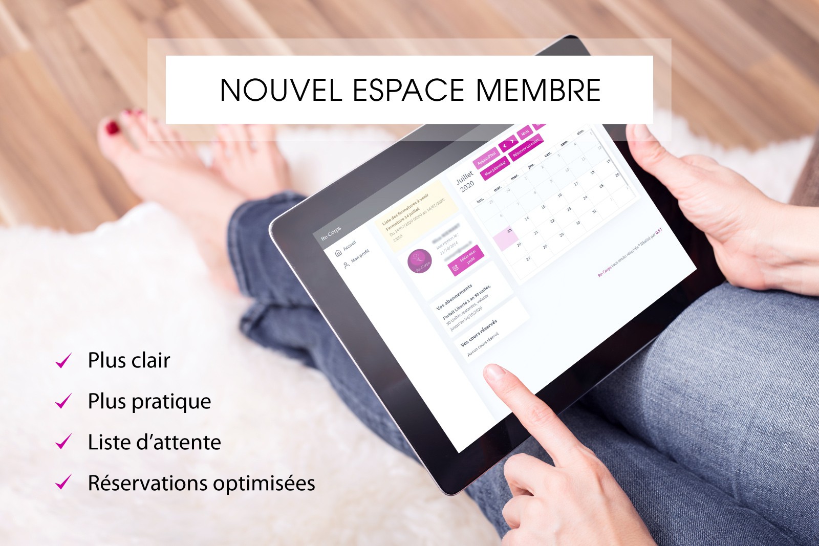 VOTRE ESPACE MEMBRE FAIT PEAU NEUVE !